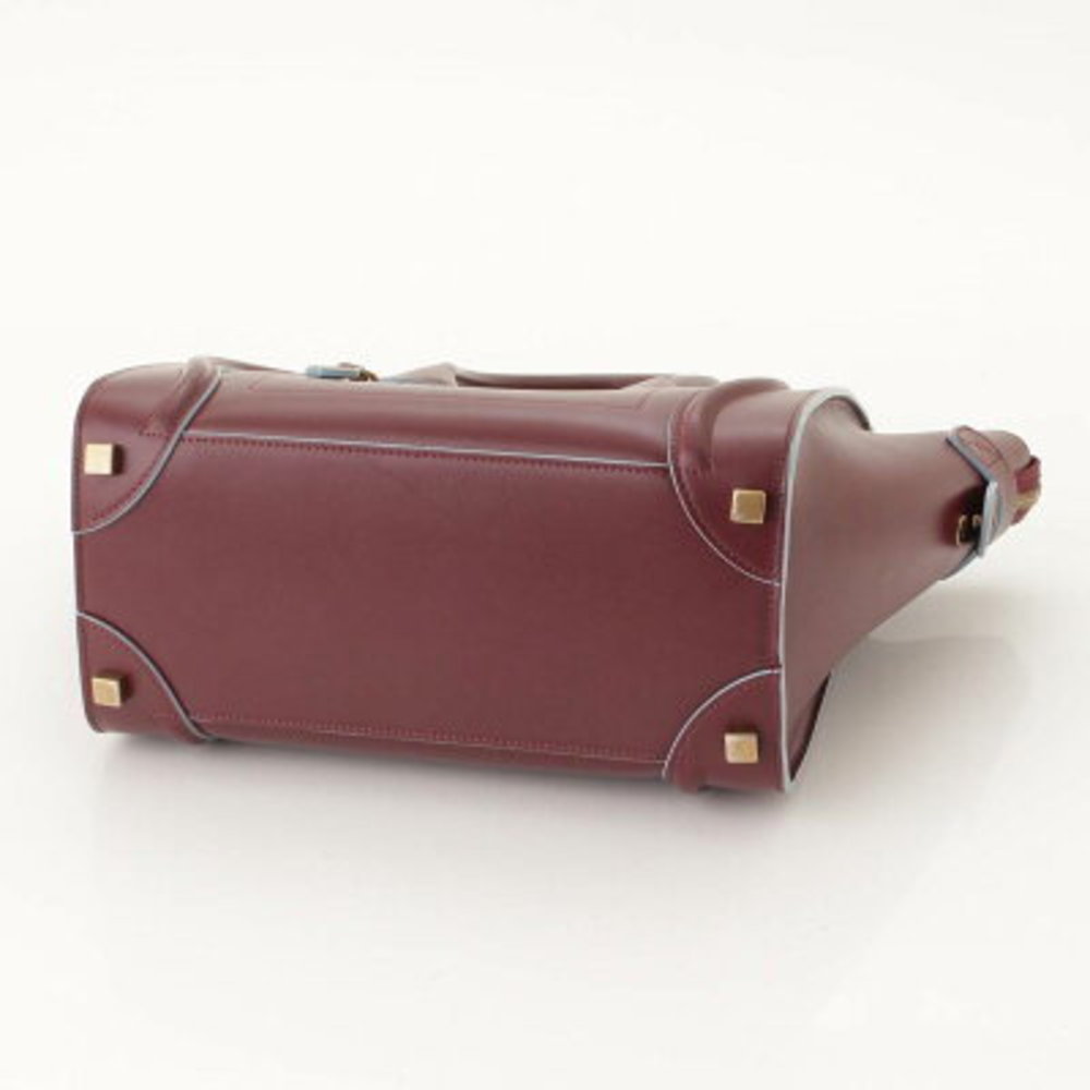 Celine Luggage Micro Shopper Handbag Colors Burgundy - Picture 5 of 10